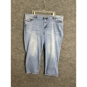 Jessica Simpson Womens Spotlight High Rise Straight Crop Jeans Plus Size 24W